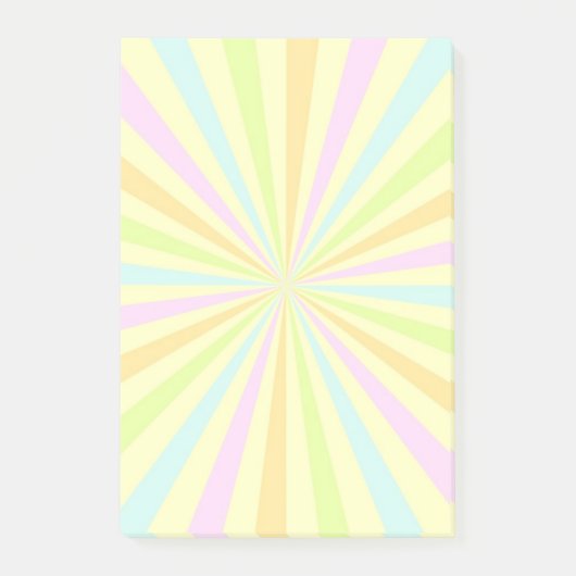 Sweet Pastels Spinning Wheels Burst Post-it Klebezettel (Vorderseite)