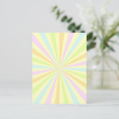 Sweet Pastels Spinning Wheels Burst Postkarte (Stehend Vorderseite)