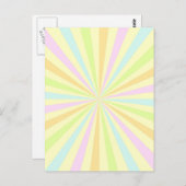 Sweet Pastels Spinning Wheels Burst Postkarte (Vorne/Hinten)