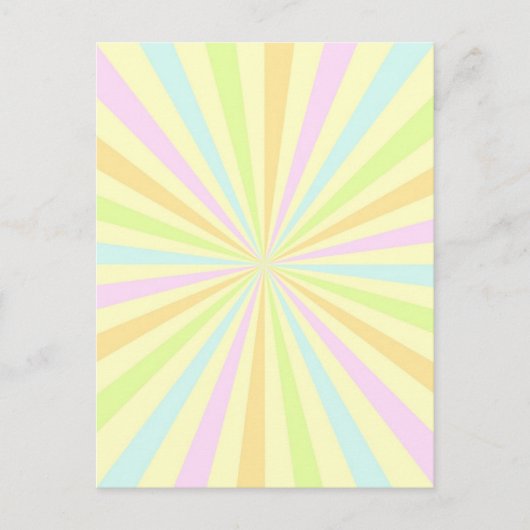 Sweet Pastels Spinning Wheels Burst Postkarte (Vorderseite)