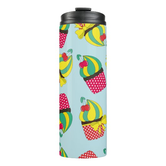 sweet pattern design. Vintage illustration Thermosbecher (Vorderseite)
