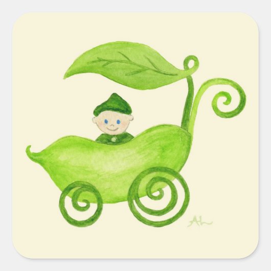 Sweet Pea Baby Boy Aufkleber (Vorderseite)