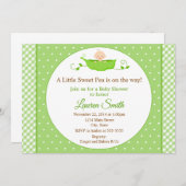 Sweet Pea Baby Dusche Einladung Neutral Baby (Vorne/Hinten)