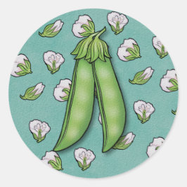 Sweet Pea Baby Dusche Runder Aufkleber