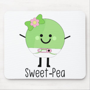 Sweet Pea Baby Girl Pea Mousepad