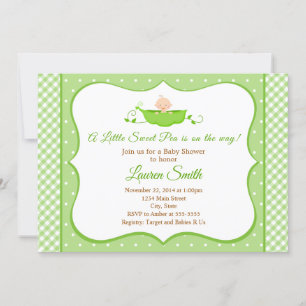 Sweet Pea Baby Shower Invitation Geschlecht Neutra Einladung