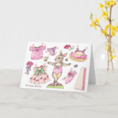 Sweet Pea Blank Paper Doll Card Karte (Gelbe Blume)