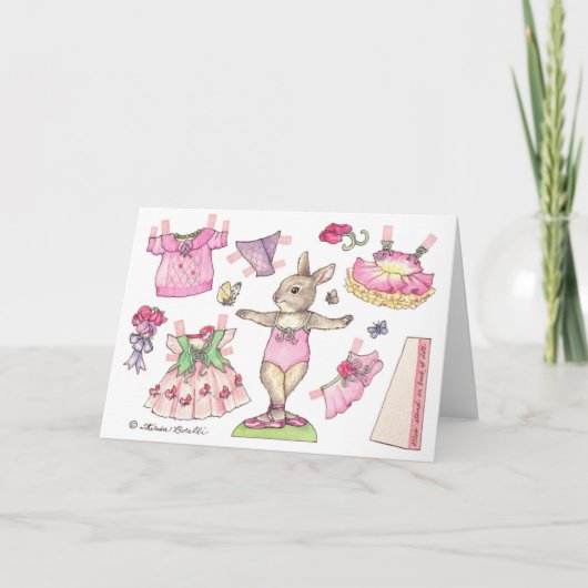 Sweet Pea Blank Paper Doll Card Karte (Vorderseite)