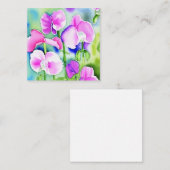 Sweet Pea Blume Aquarelltafel Mitteilungskarte (Vorne/Hinten)