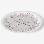 Sweet Pea Blume Baby Brunch elegant Pappteller (Schrägansicht)