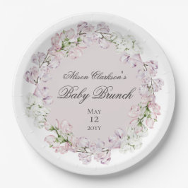 Sweet Pea Blume Baby Brunch elegant Pappteller