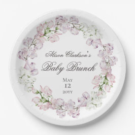 Sweet Pea Blume Baby Brunch elegant Pappteller