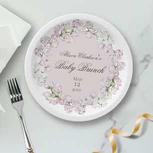 Sweet Pea Blume Baby Brunch elegant Pappteller