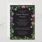 Sweet Pea Blume Einladung (Vorderseite)