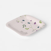 Sweet Pea Blume | Girl Baby Dusche Pappteller (Gewinkelt)