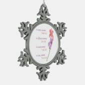 Sweet Pea Blume Inspiration Seele Gott Schneeflocken Zinn-Ornament (Links)