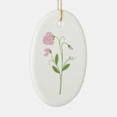 Sweet Pea Blume Keramik Ornament (Rechts)