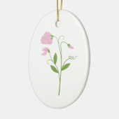Sweet Pea Blume Keramik Ornament (Links)