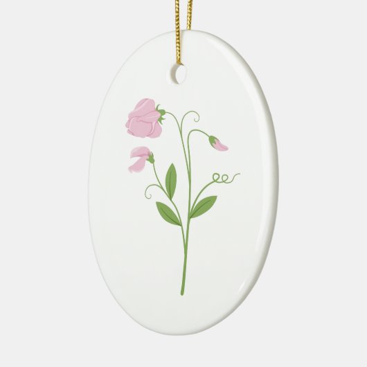 Sweet Pea Blume Keramik Ornament (Links)