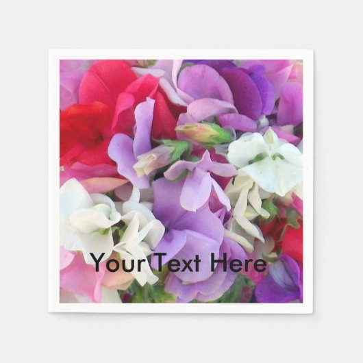 Sweet Pea Blume Napkin Serviette (Vorderseite)