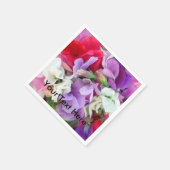 Sweet Pea Blume Napkin Serviette (Ecke)