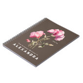 Sweet Pea Blume - Notebook personalize it Notizblock (Linke Seite)