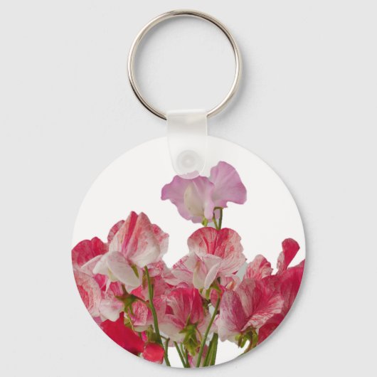 Sweet Pea Blume Schlüsselanhänger (Vorderseite)