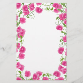 Sweet Pea Blume Stationery Briefpapier
