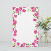 Sweet Pea Blume Stationery Briefpapier (Stehend Vorderseite)