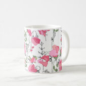 Sweet Pea: Blumensommertextur. Kaffeetasse (VorderseiteRechts)