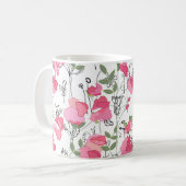 Sweet Pea: Blumensommertextur. Kaffeetasse (Vorderseite Links)