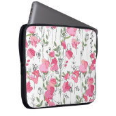 Sweet Pea: Blumensommertextur. Laptopschutzhülle (Vorne Rechts)