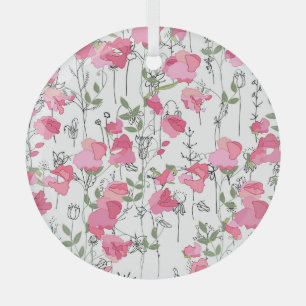 Sweet Pea: Blumensommertextur. Ornament Aus Glas