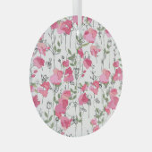 Sweet Pea: Blumensommertextur. Ornament Aus Glas (Vorderseite Rechts)