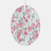 Sweet Pea: Blumensommertextur. Ornament Aus Glas (Vorderseite links)