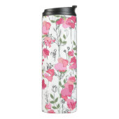 Sweet Pea: Blumensommertextur. Thermosbecher (Nach links gedreht)