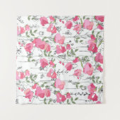 Sweet Pea: Blumensommertextur. Wandteppich (Vorderseite (Horizontal))