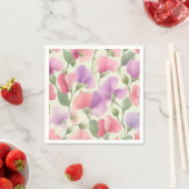 Sweet Pea Charming Retro Pastel Serviette (Beispiel)