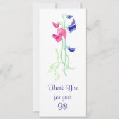 Sweet Pea 'Danke' Karte (Vorderseite)