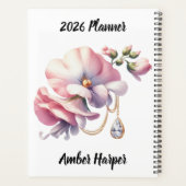 Sweet Pea & Diamond April Verse – 2026 Full-Year  Planer (Rückseite)