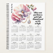 Sweet Pea & Diamond April Verse – 2026 Full-Year  Planer (Vorderseite)