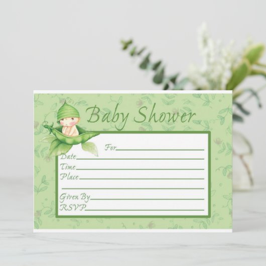 Sweet Pea Einladung (Stehend Vorderseite)