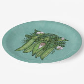 Sweet Pea Ethnic Baby Dusche Pappteller (Schrägansicht)