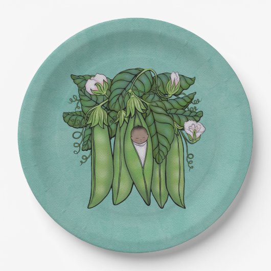 Sweet Pea Ethnic Baby Dusche Pappteller (Vorderseite)