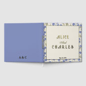 Sweet Pea Floral Blue und Cream Gästebuch (Voll)