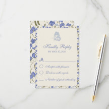 Sweet Pea Floral Blue und Cream