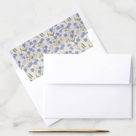 Sweet Pea Floral Blue und Cream Wedding