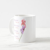 Sweet Pea floral Inspiration Seek Gott Kaffeetasse (Vorderseite Links)