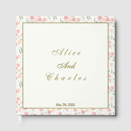 Sweet Pea Floral Pink und Creme Gästebuch