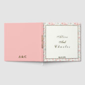 Sweet Pea Floral Pink und Creme Gästebuch (Voll)